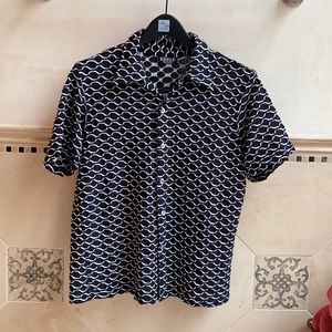 Khelf MiUSA textured stretch camp shirt